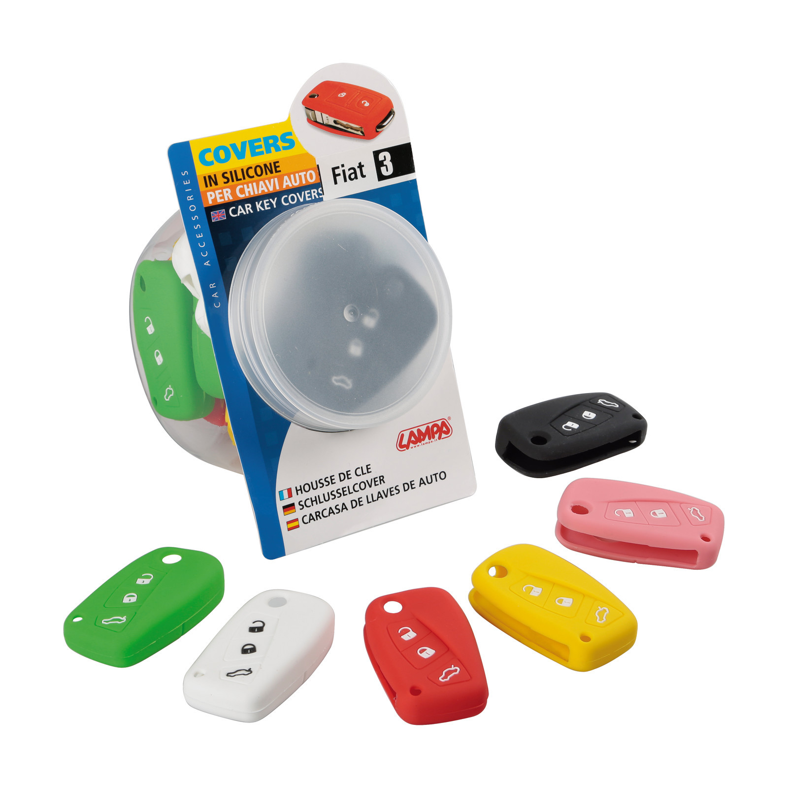 Covers per chiavi auto, dispenser 20 pz - compatibile per - Citroen, Fiat, Lancia, Peugeot - 3 - immagine 4