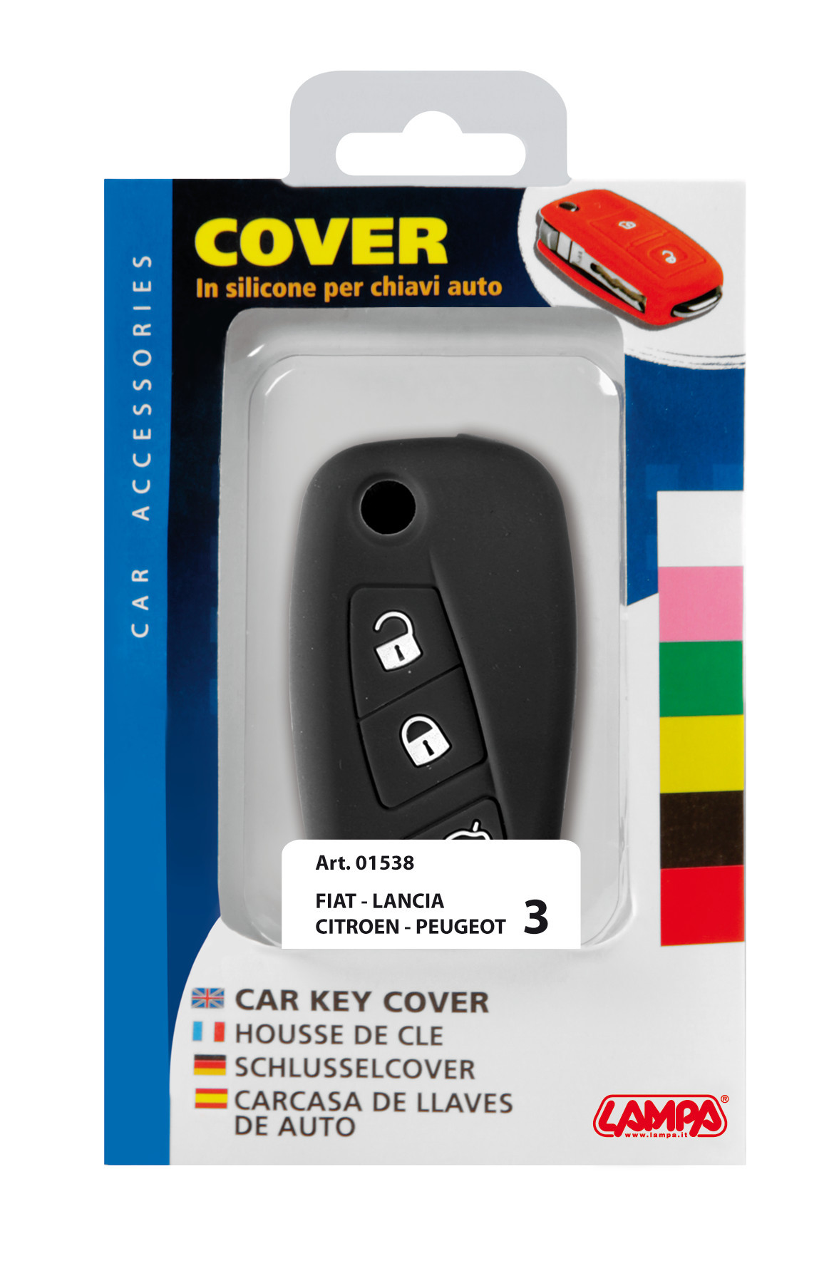 Cover per chiavi auto, conf. singola - compatibile per - Citroen, Fiat, Lancia, Peugeot - 3 - immagine 2