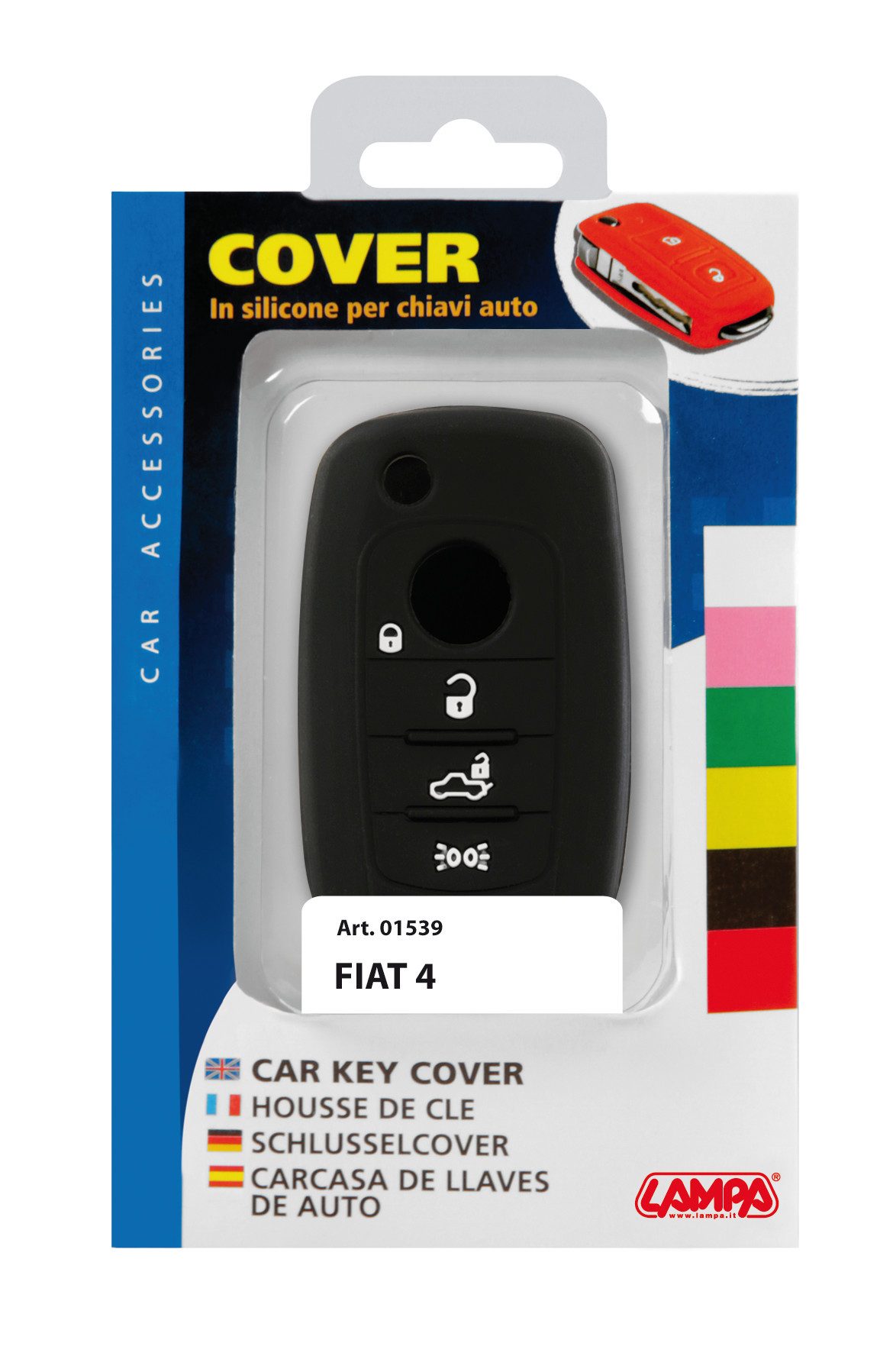 Cover per chiavi auto, conf. singola - compatibile per - Fiat - 4 - immagine 2