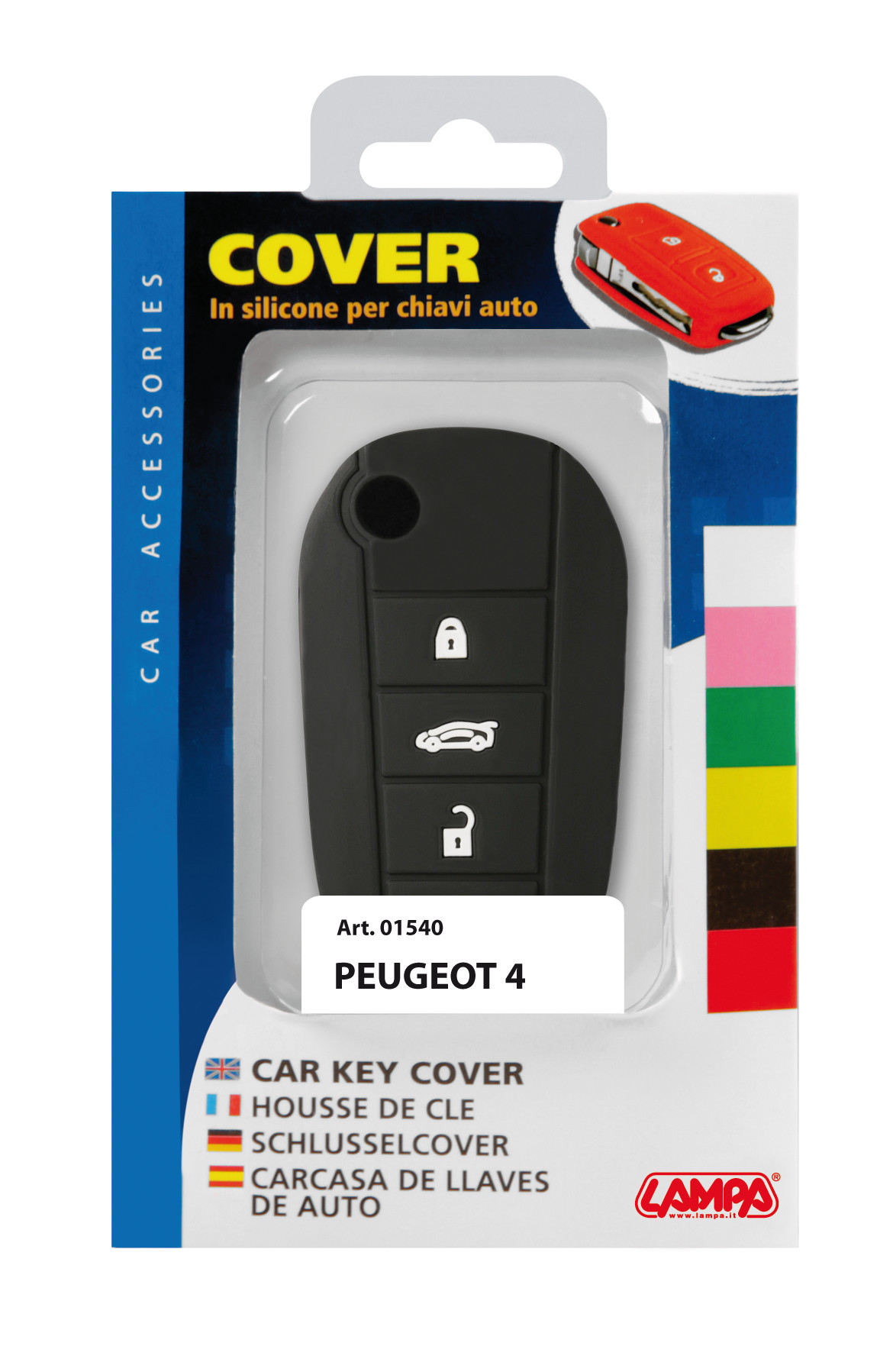 Cover per chiavi auto, conf. singola - compatibile per - Peugeot - 4 - immagine 2