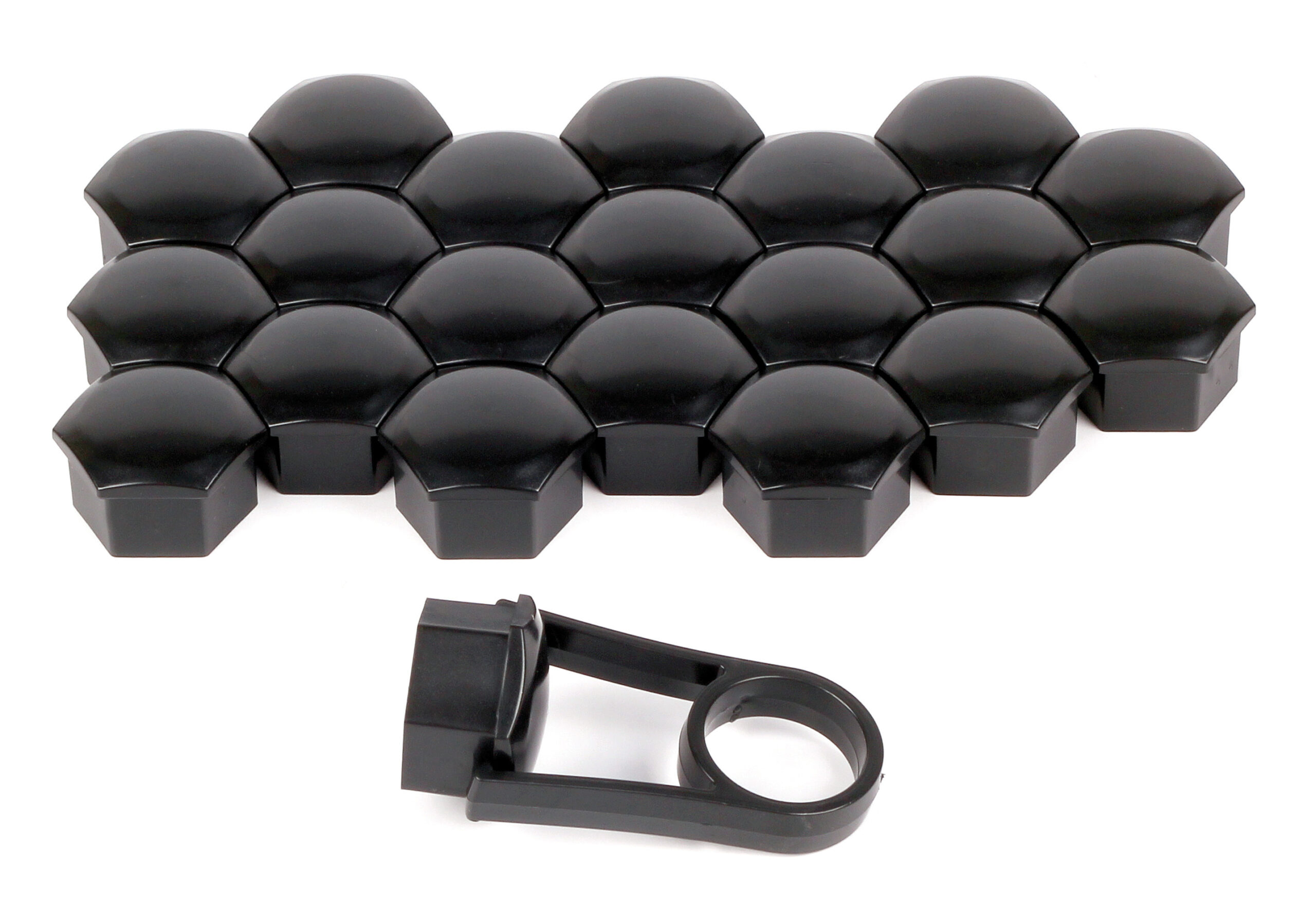 Black Nut Caps, 20 copribulloni in ABS - Ø 19 mm - immagine 2