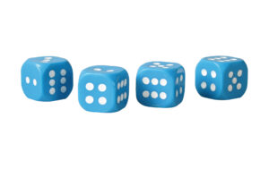 California-Dices, set 4 tappi coprivalvola - Azzurro