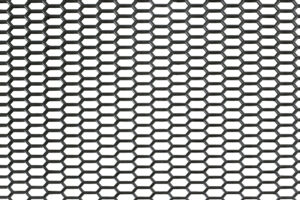 Original-Look, griglia aerazione in PP - Esagono fine 8x18 mm - 120x40 cm - Nero