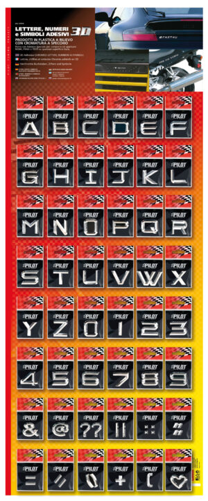 3D Letters - Espositore da 480 pezzi - Type-2