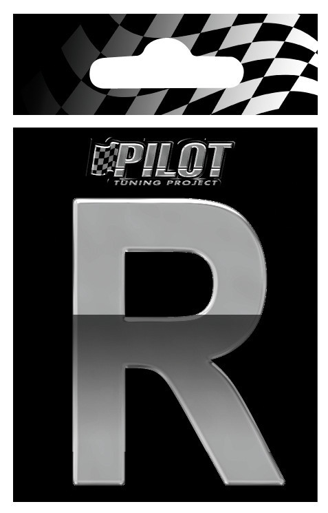 3D Letters Type-4 (70 mm) - R - Confezione da 10 pezzi