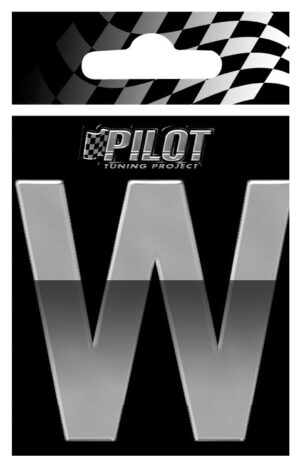 3D Letters Type-4 (70 mm) - W - Confezione da 10 pezzi