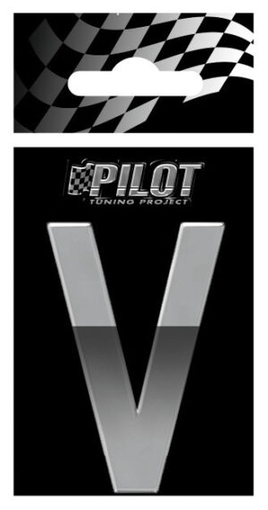 3D Letters Type-5 (56 mm) - V - Confezione da 10 pezzi