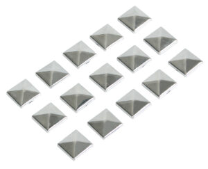 Decor-Studs, borchie cromate 15 pz - 10x10 mm
