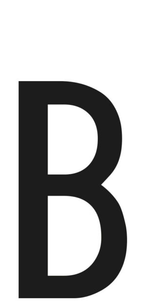 Spell-It, caratteri alfanumerici adesivi 60x30 mm - B - Confezione da 10 pezzi