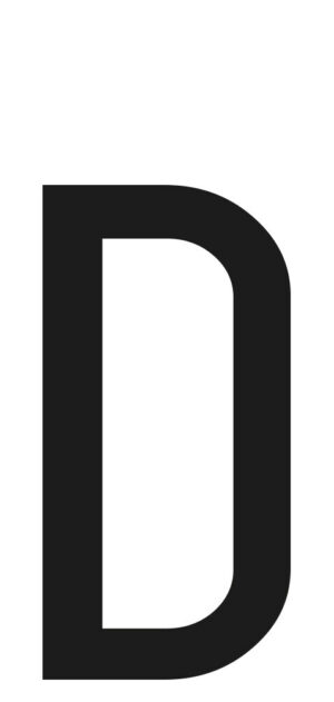 Spell-It, caratteri alfanumerici adesivi 60x30 mm - D - Confezione da 10 pezzi