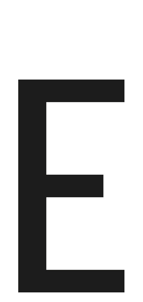 Spell-It, caratteri alfanumerici adesivi 60x30 mm - E - Confezione da 10 pezzi