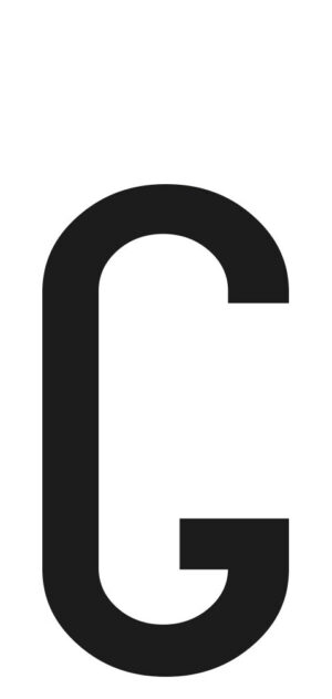 Spell-It, caratteri alfanumerici adesivi 60x30 mm - G - Confezione da 10 pezzi