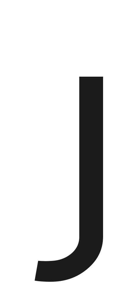 Spell-It, caratteri alfanumerici adesivi 60x30 mm - J - Confezione da 10 pezzi