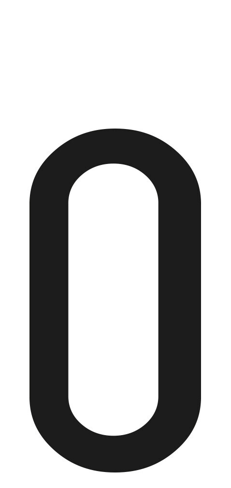 Spell-It, caratteri alfanumerici adesivi 60x30 mm - O - Confezione da 10 pezzi