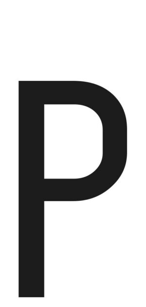 Spell-It, caratteri alfanumerici adesivi 60x30 mm - P - Confezione da 10 pezzi