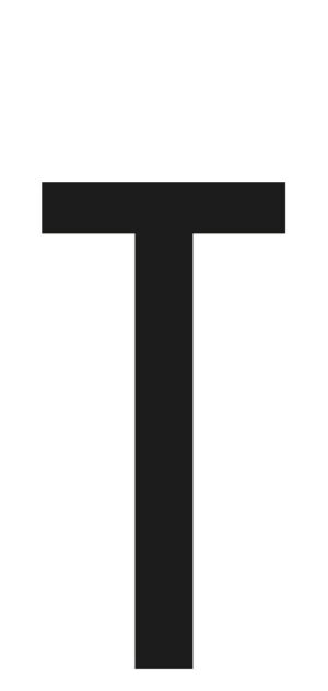 Spell-It, caratteri alfanumerici adesivi 60x30 mm - T - Confezione da 10 pezzi