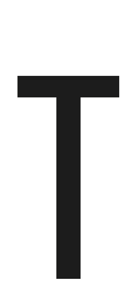 Spell-It, caratteri alfanumerici adesivi 60x30 mm - T - Confezione da 10 pezzi