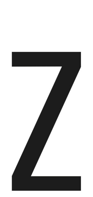 Spell-It, caratteri alfanumerici adesivi 60x30 mm - Z - Confezione da 10 pezzi