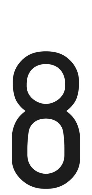 Spell-It, caratteri alfanumerici adesivi 60x30 mm - 8 - Confezione da 10 pezzi