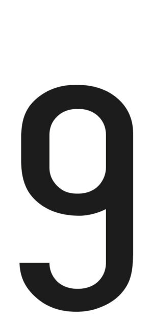 Spell-It, caratteri alfanumerici adesivi 60x30 mm - 9 - Confezione da 10 pezzi