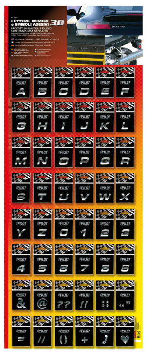 3D Letters - Espositore da 480 pezzi - Type-1