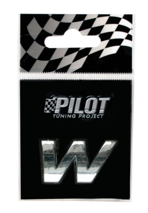 3D Letters Type-1 (18 mm) - W - Confezione da 10 pezzi