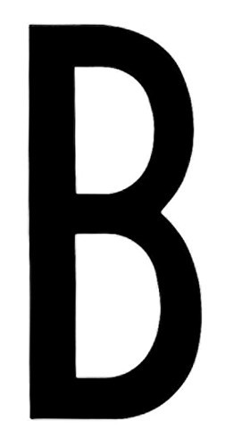 Spell-It, caratteri alfanumerici adesivi 80x35 mm - B - Confezione da 10 pezzi