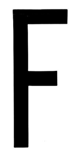 Spell-It, caratteri alfanumerici adesivi 80x35 mm - F - Confezione da 10 pezzi