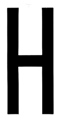 Spell-It, caratteri alfanumerici adesivi 80x35 mm - H - Confezione da 10 pezzi