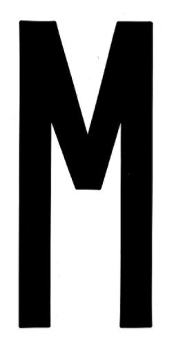 Spell-It, caratteri alfanumerici adesivi 80x35 mm - M - Confezione da 10 pezzi