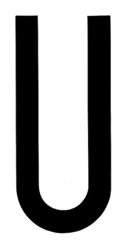 Spell-It, caratteri alfanumerici adesivi 80x35 mm - U - Confezione da 10 pezzi