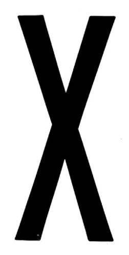 Spell-It, caratteri alfanumerici adesivi 80x35 mm - X - Confezione da 10 pezzi