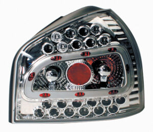 Coppia fanali posteriori LED - compatibile per  Audi A3 (9/96-4/03) - Cromo
