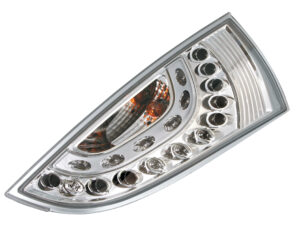 Coppia fanali posteriori LED - compatibile per  Ford Focus (10/98-12/04) - Cromo