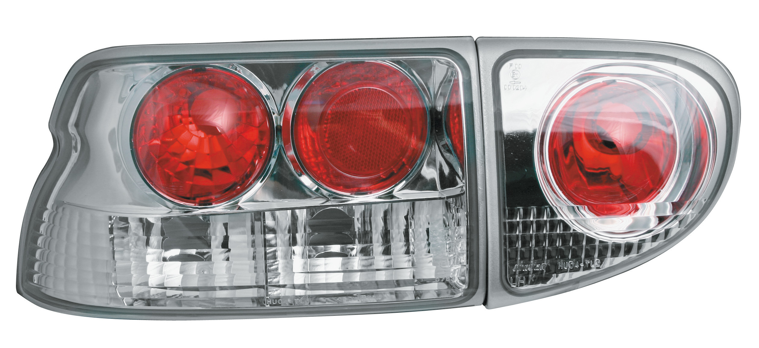 Coppia fanali posteriori - compatibile per Ford Escort Mk6 (1/95-7/00) - Cromo