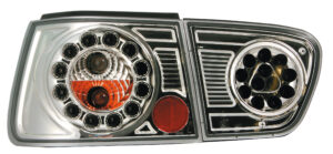 Coppia fanali posteriori LED - compatibile per  Seat Ibiza (8/99-2/02) - Cromo