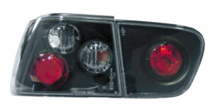 Coppia fanali posteriori - compatibile per  Seat Ibiza (8/99-2/02) - Nero