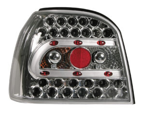 Coppia fanali posteriori LED - compatibile per  VW Golf III (8/91-8/97) - Cromo