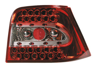 Coppia fanali posteriori LED - compatibile per  VW Golf IV (8/97-9/03) - Rosso