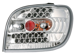 Coppia fanali posteriori LED - compatibile per  Toyota Yaris (4/99>12/05) - Cromo
