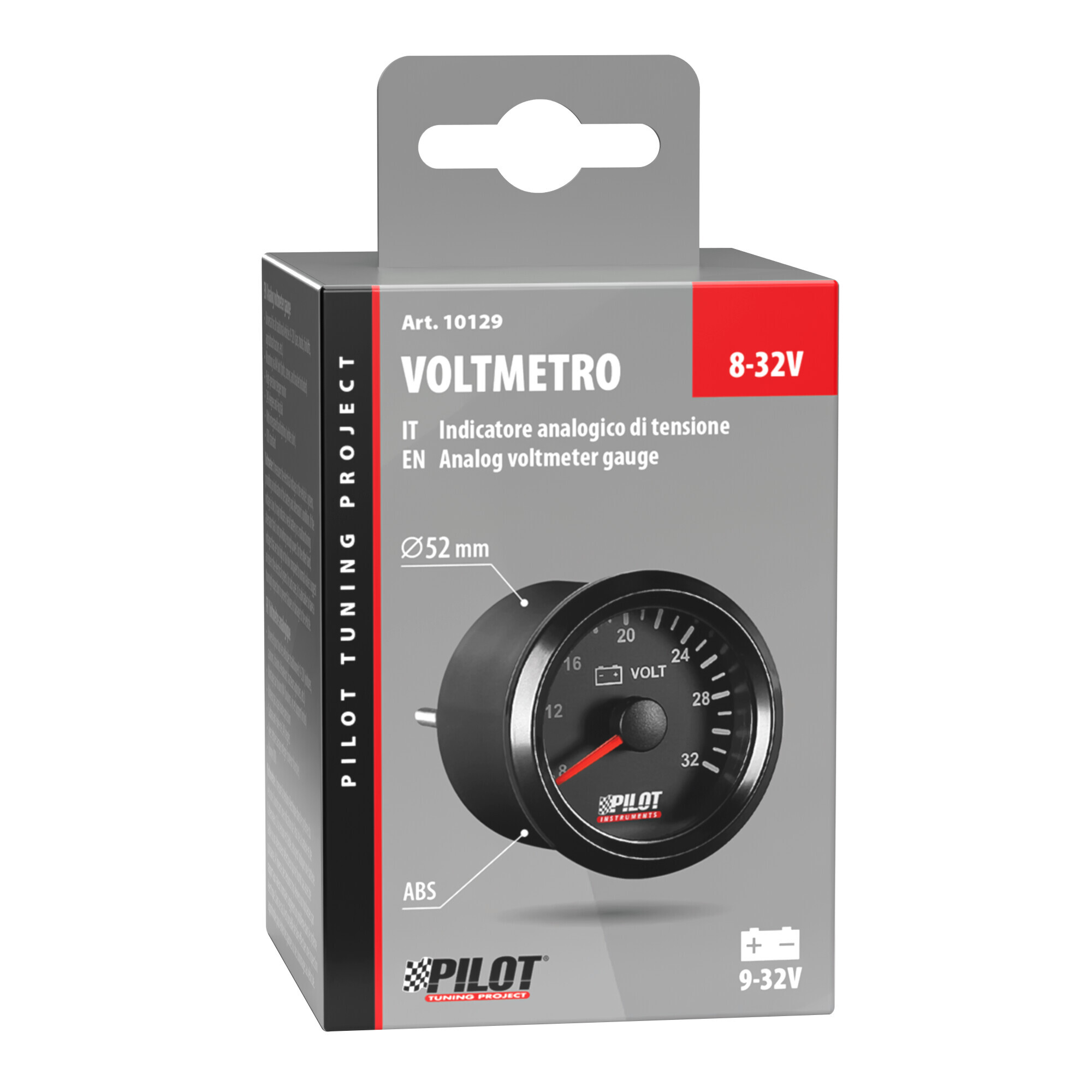 Black Analogue Gauge Series, Voltimetro - Ø 2” (52 mm) - immagine 2