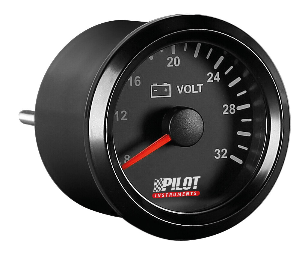 Black Analogue Gauge Series, Voltimetro - Ø 2” (52 mm)