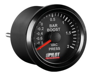 Black Analogue Gauge Series, Pressione turbo - &Oslash; 2&rdquo; (52 mm)