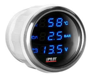 Black Digital Gauge Series, Manometro 3 in 1 - &Oslash; 2&rdquo; (52 mm)