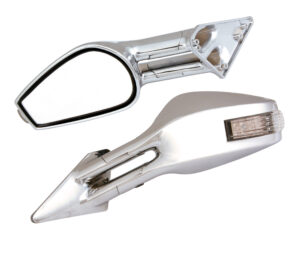 Race-6 Led, coppia specchi retrovisori esterni - Cromo