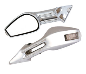 Race-6 Led E, coppia specchi retrovisori esterni - Cromo