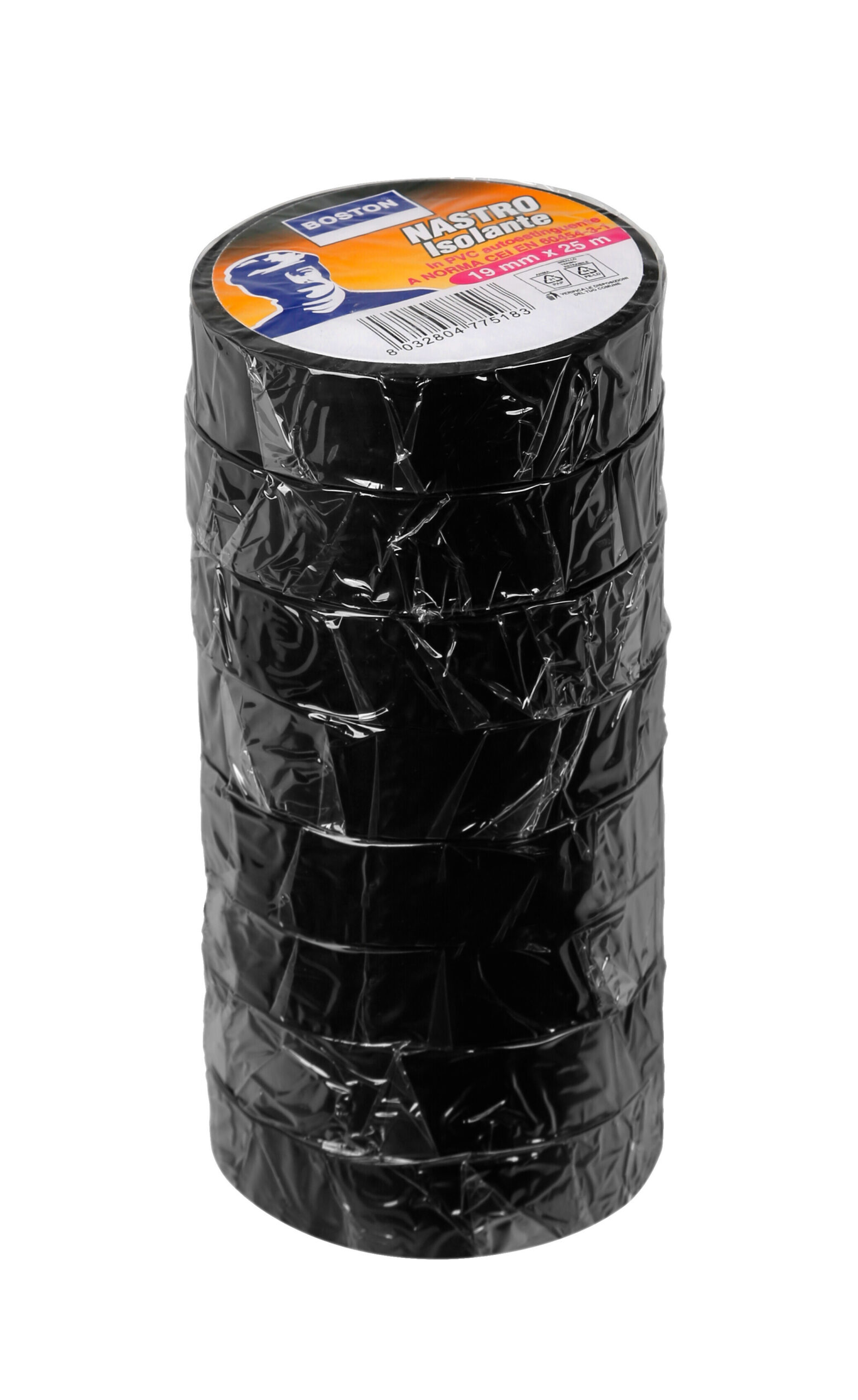 Pro-Tape, nastro isolante professionale - 19 mm x 25 m - Confezione da 8 pezzi - immagine 2