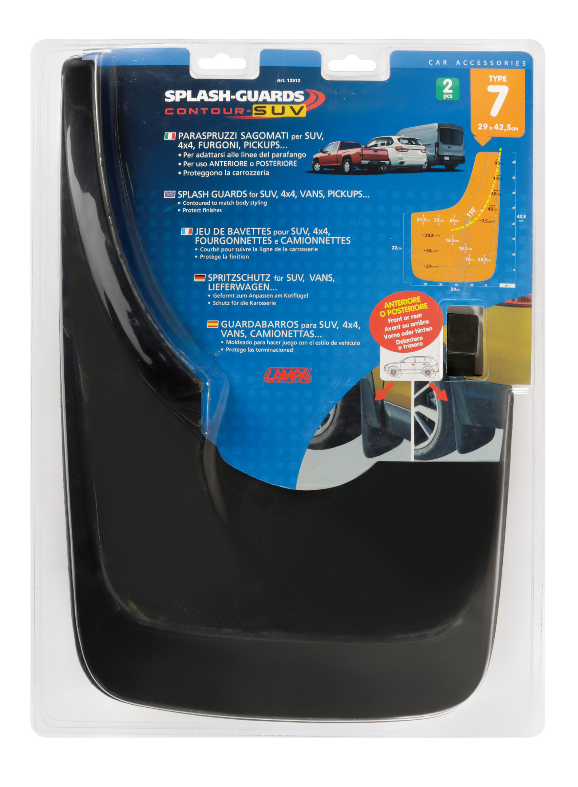 Splash-Guards Contour SUV, paraspruzzi sagomati - Type 7 - immagine 2