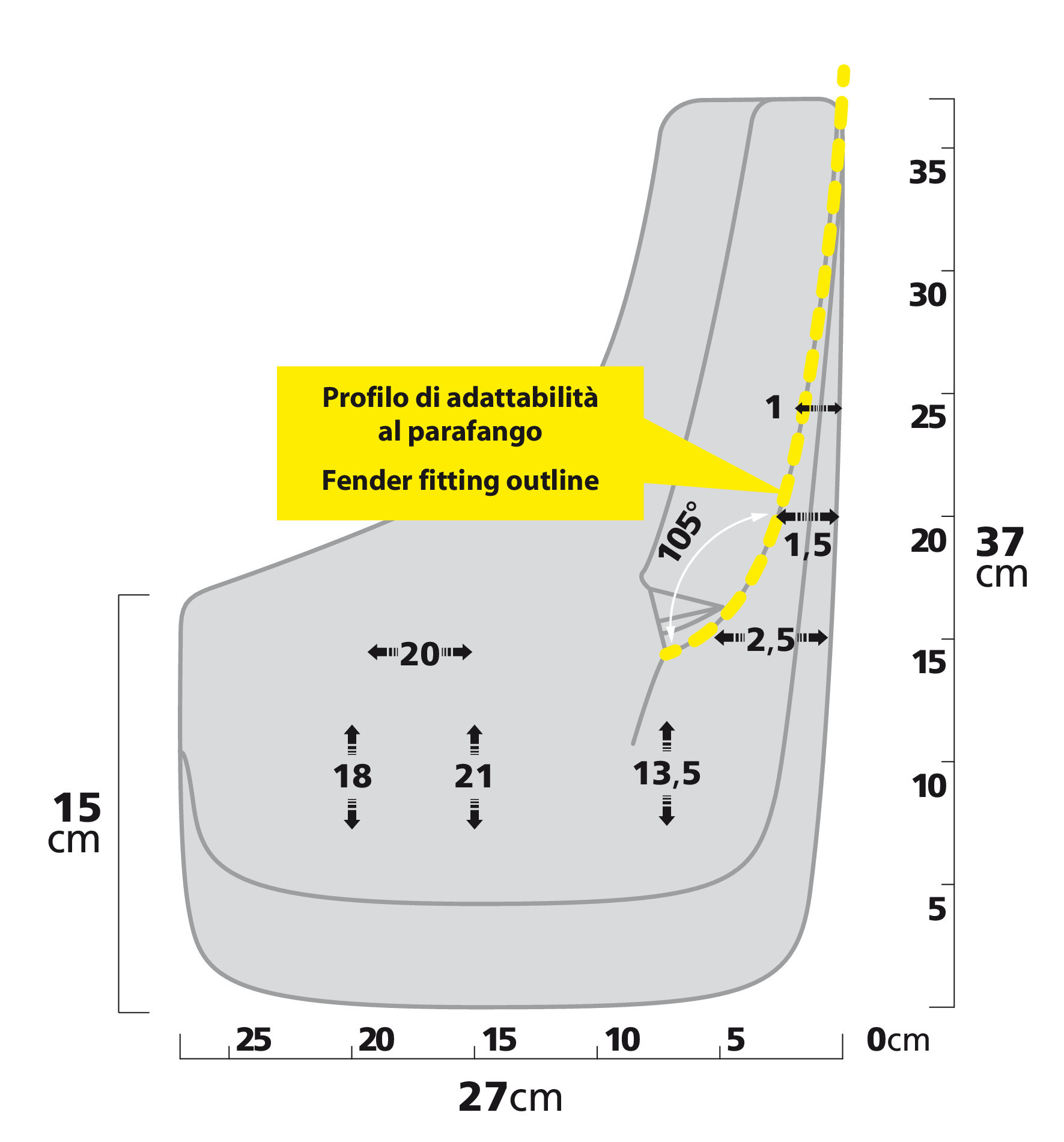 Splash-Guards Contour SUV, paraspruzzi sagomati - Type 8 3 Splash-Guards Contour SUV, paraspruzzi sagomati - Type 8 - immagine 3