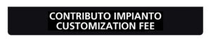 Contributo impianto per personalizzazione (ogni ristampa)
